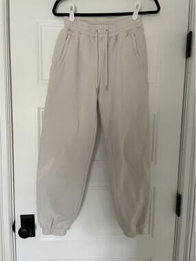 Abercrombie Fitch Women Jogger Sweatpants Ecru Small